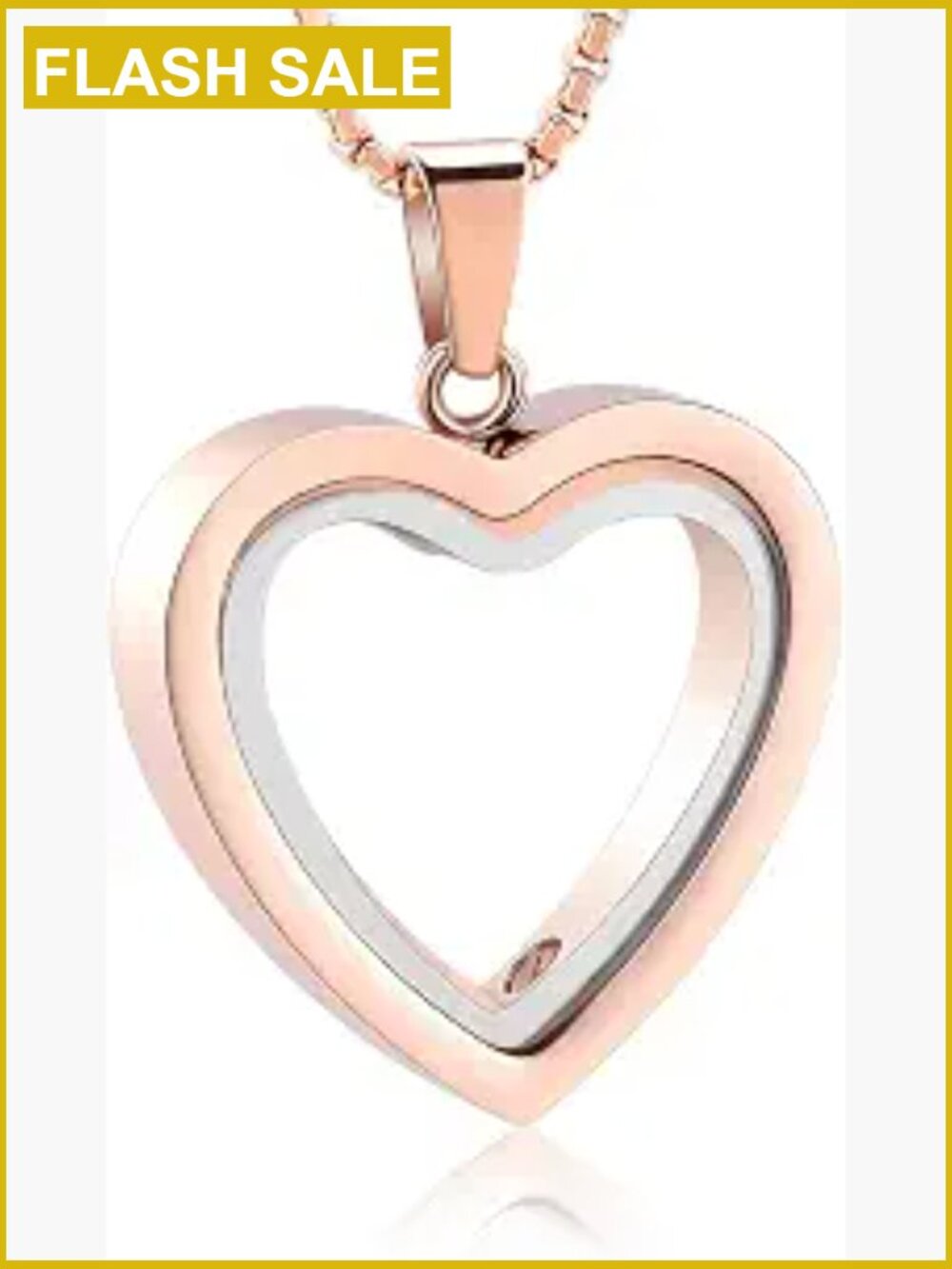 Stainless Steel Glass Heart Cremation Pendant Necklace Urn for Ashes Memorial